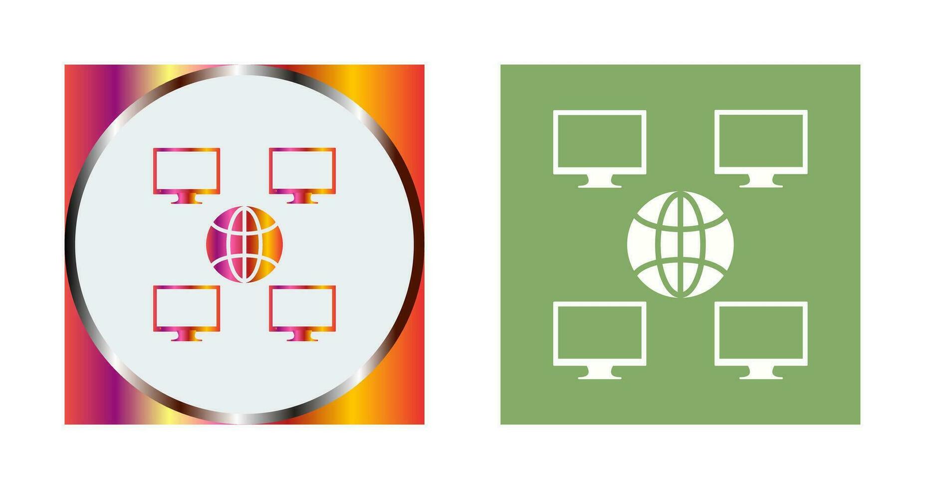 Unique Company Network Vector Icon