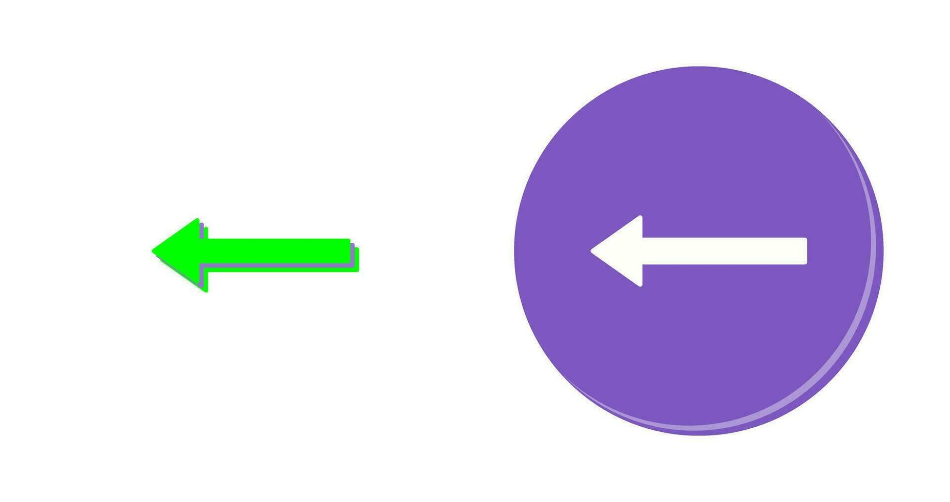Unique Left Arrow Vector Icon