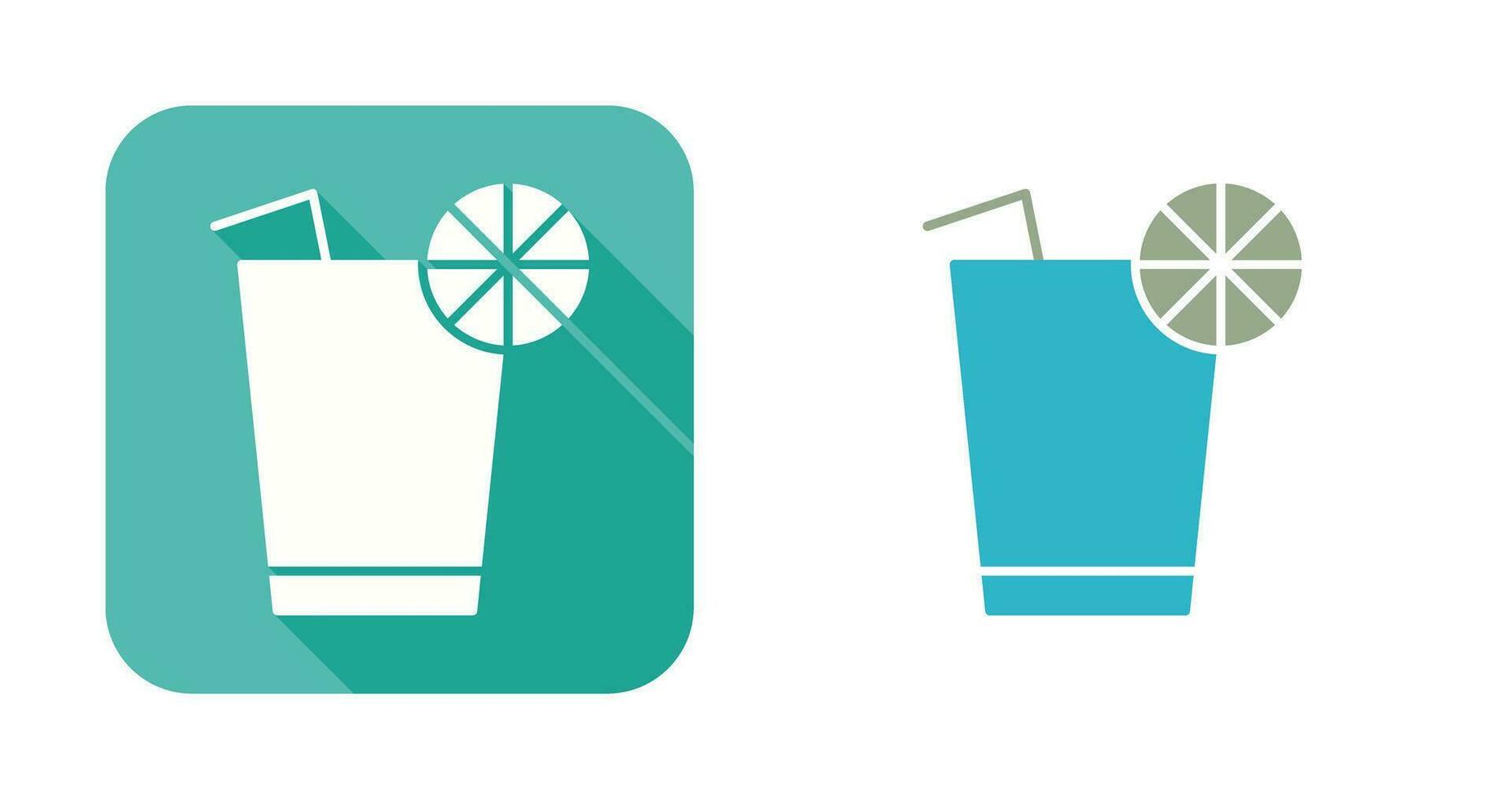 Unique Lemon Juice Vector Icon