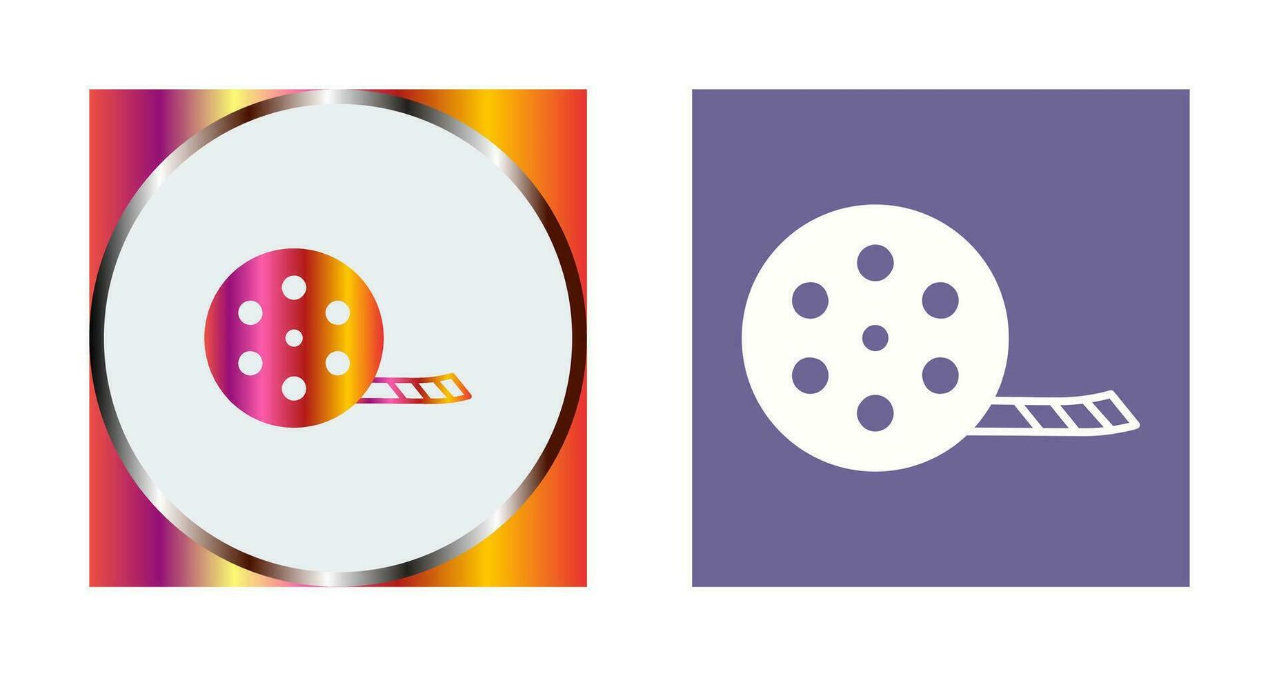 Unique Film Reel Vector Icon