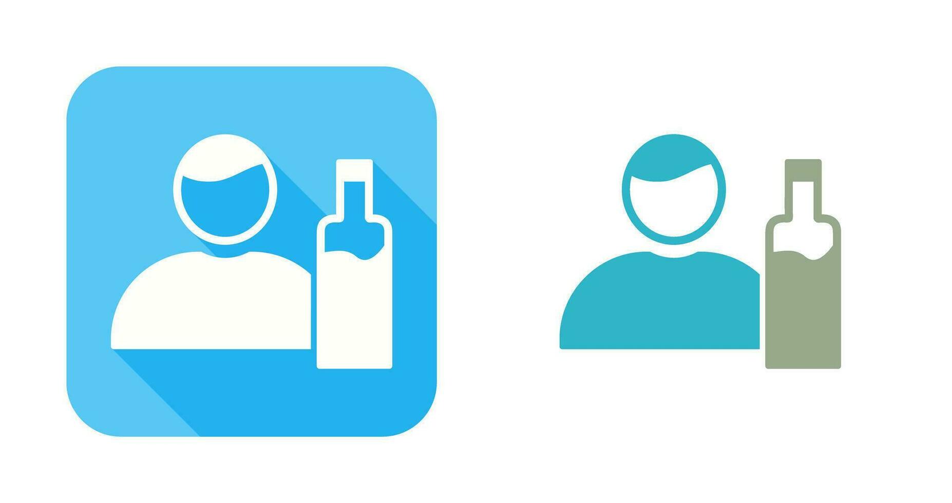 Unique Man And Drink Vector Icon