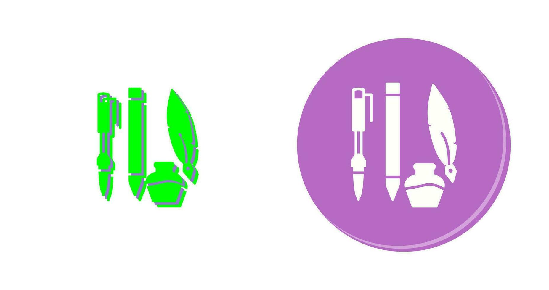 Unique Writing Equipment Vector Icon