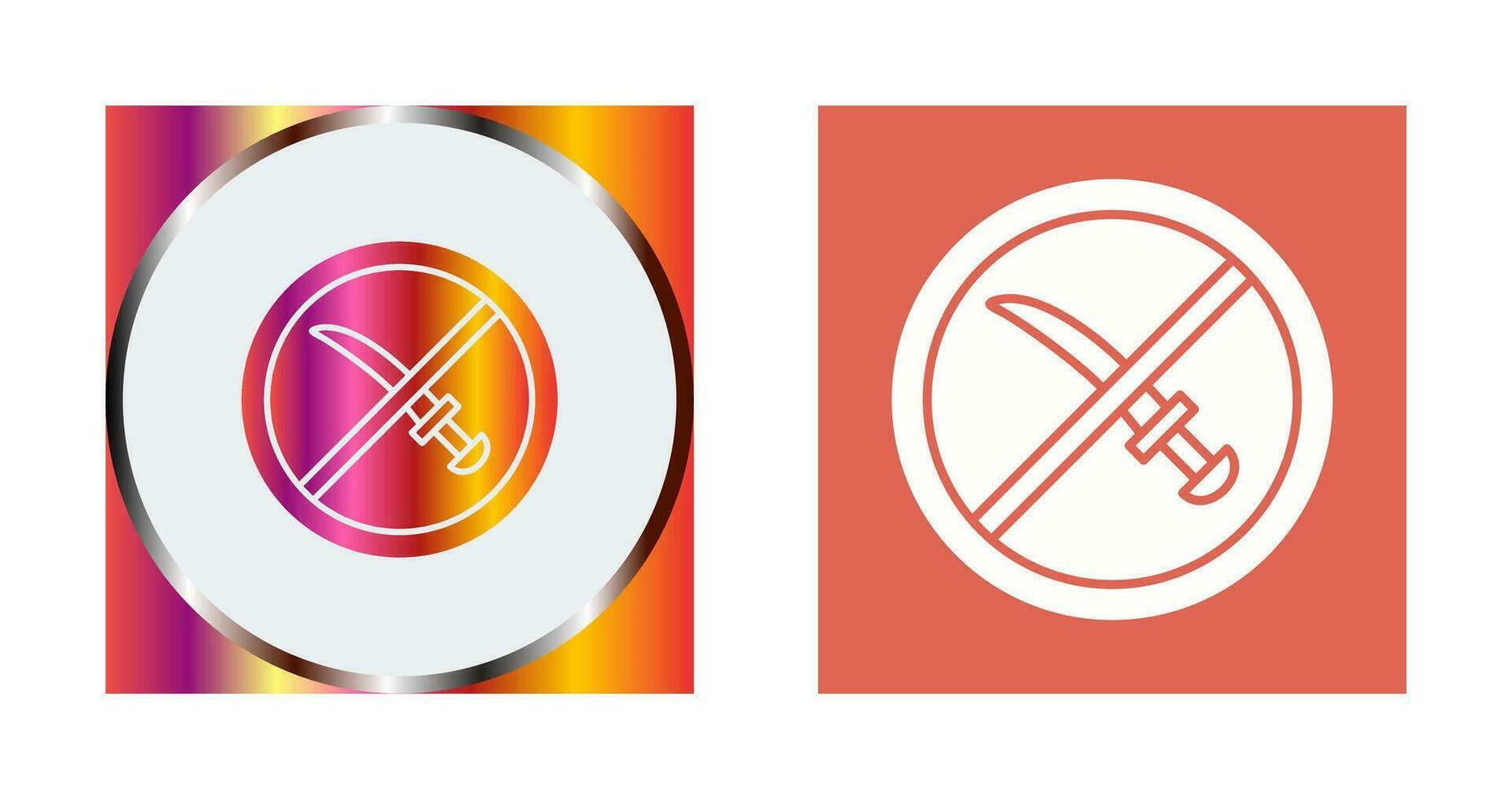 No Weapons Vector Icon