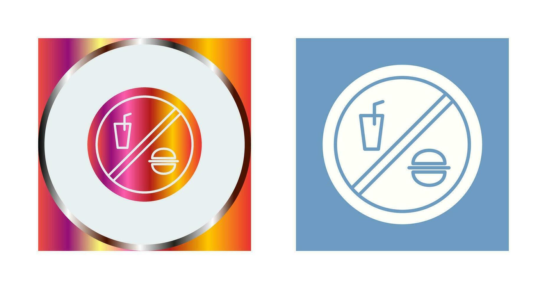 No Food or Drinks Vector Icon