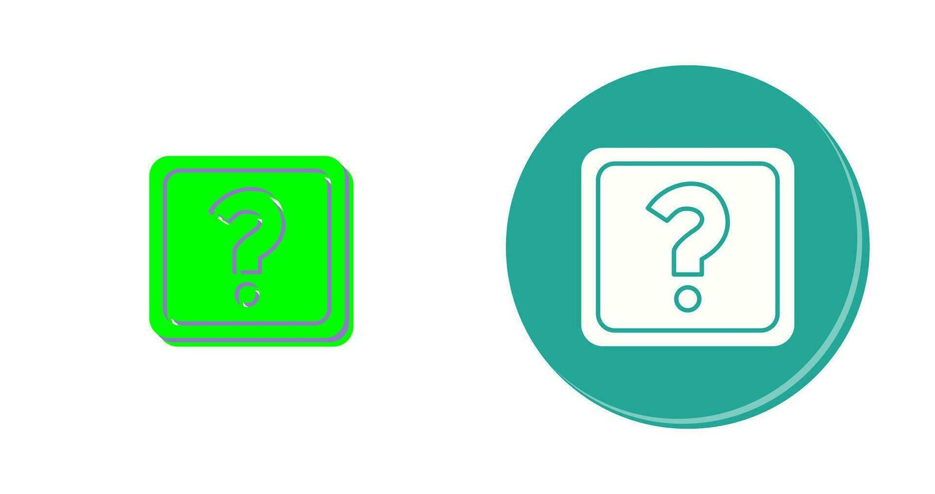 Unique Question Mark Vector Icon