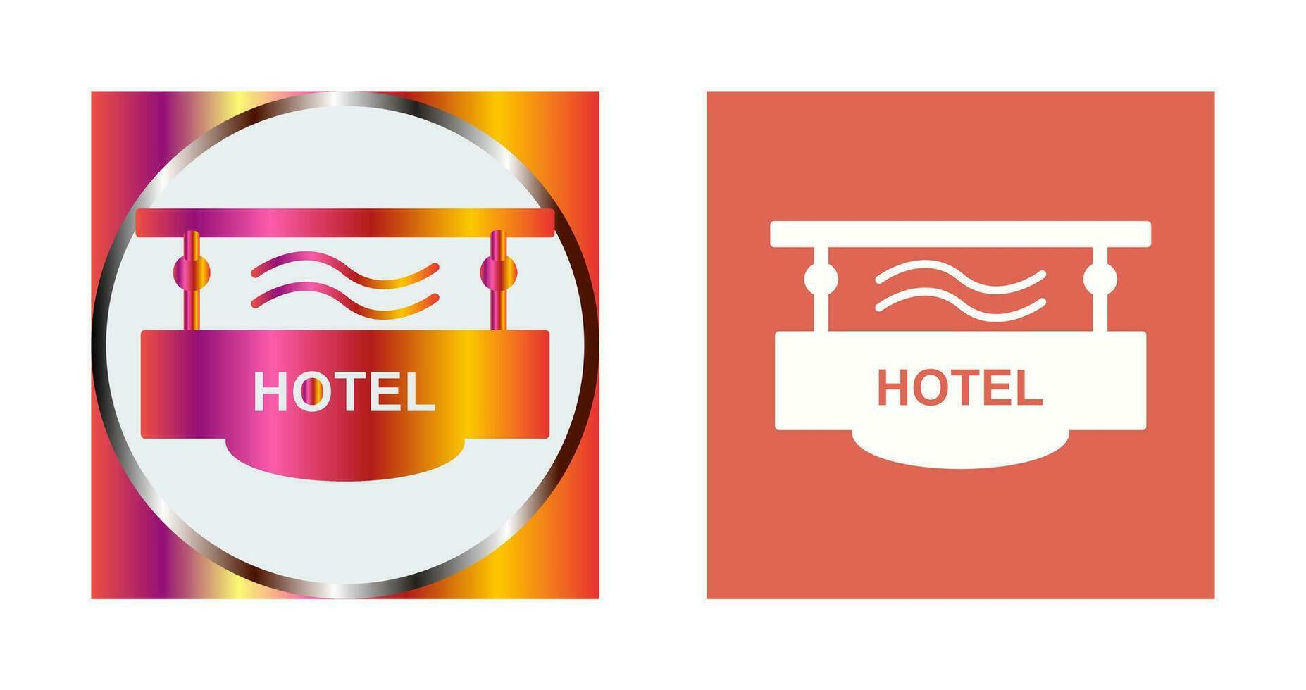 icono de vector de signo de hotel