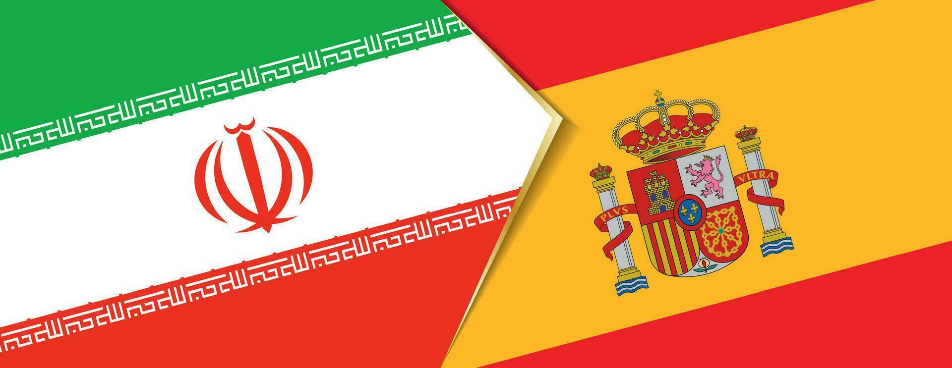 corrí y España banderas, dos vector banderas
