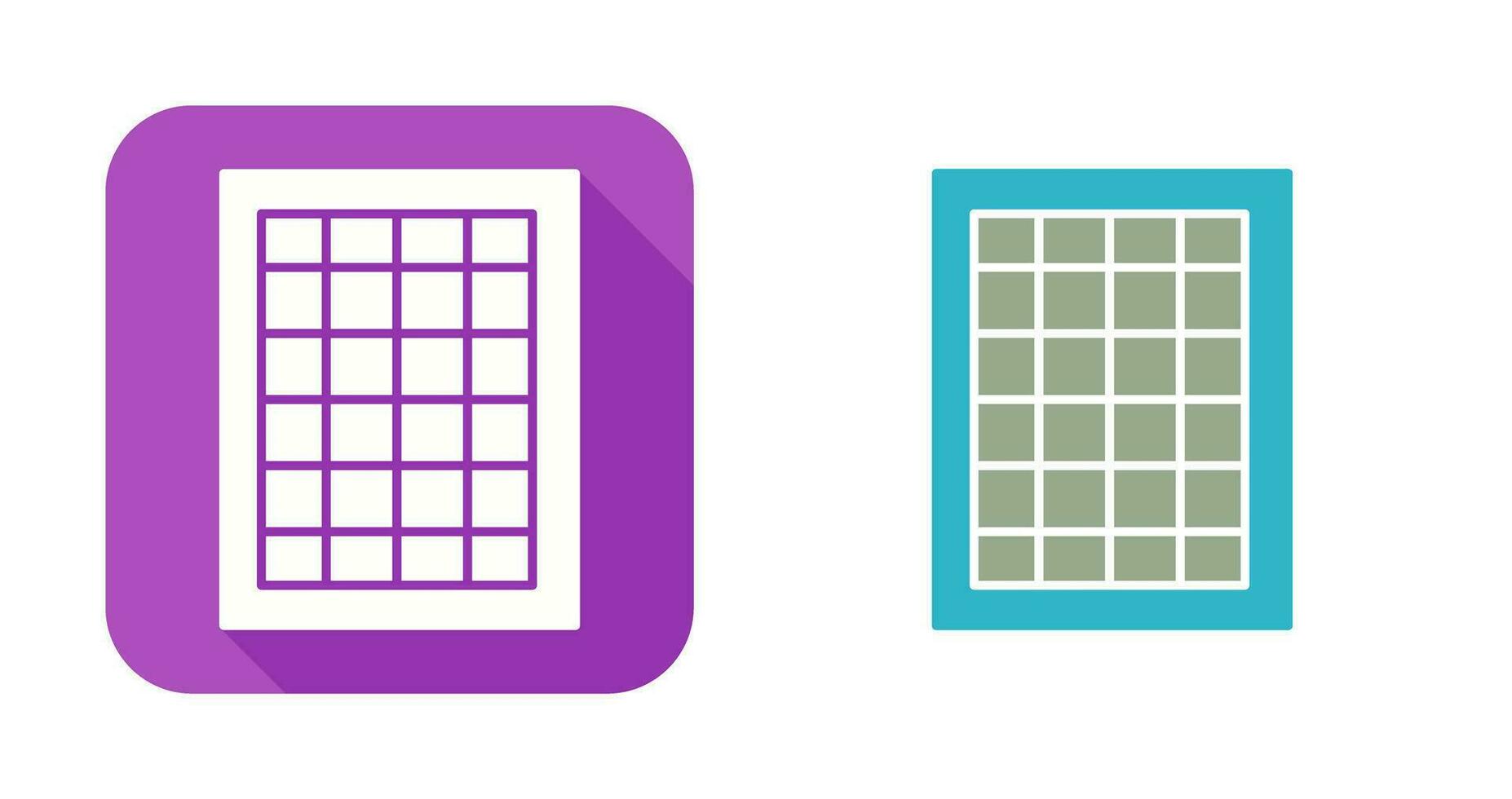 Table of Rates Vector Icon
