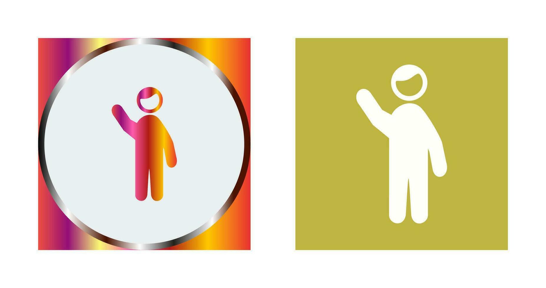 Waving to people Vector Icon