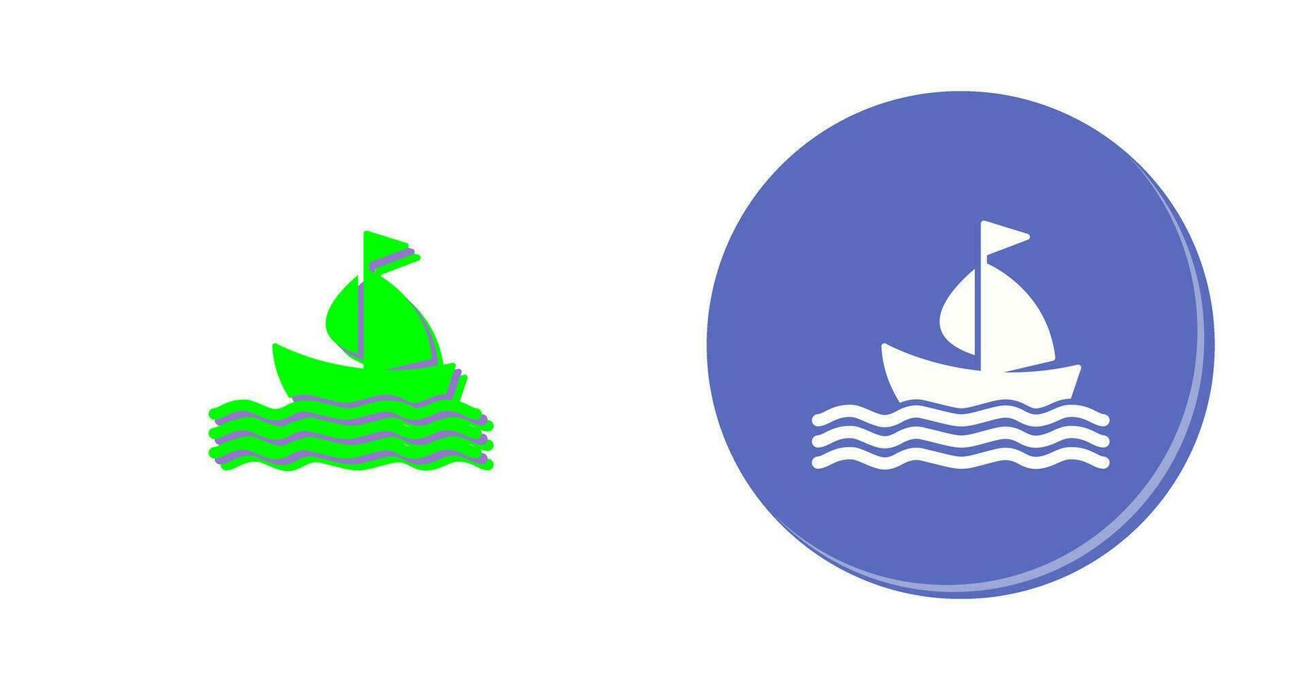 icono de vector de barco