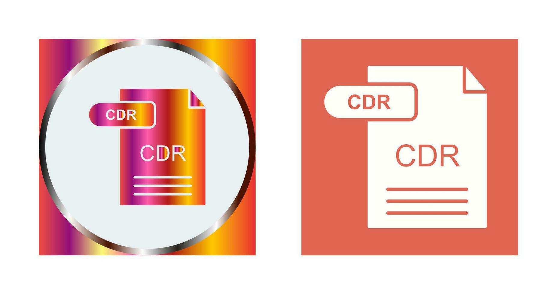 icono de vector de cdr