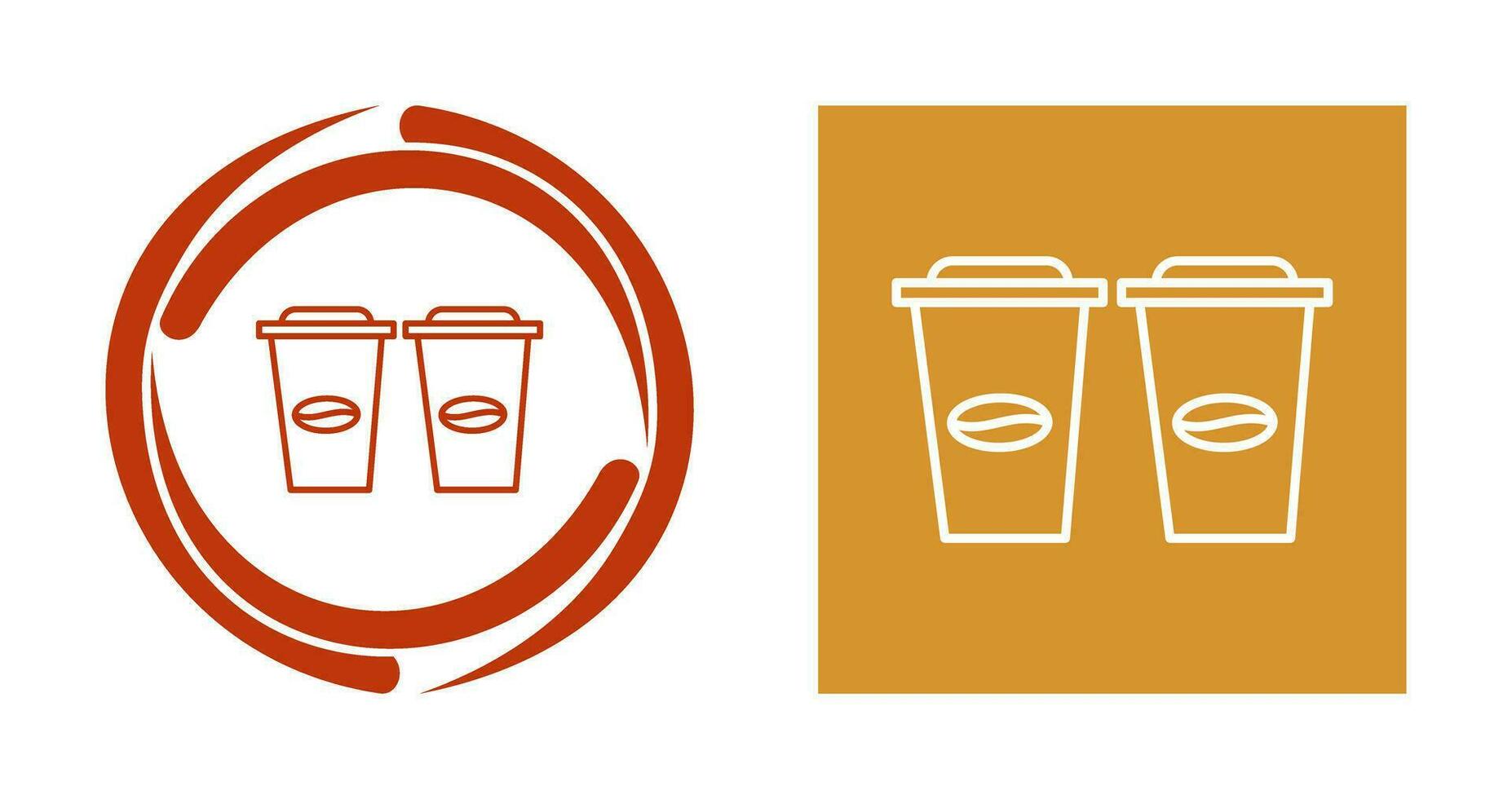 Two Coffees Vector Icon