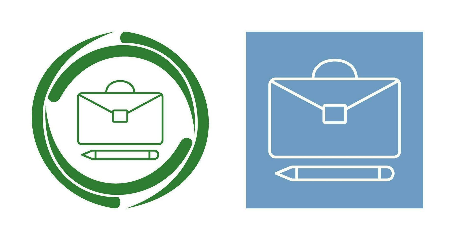 Briefcase and Pen Vector Icon