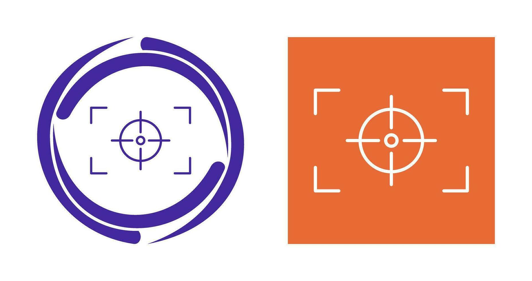 Unique Focus Horizontal Vector Icon