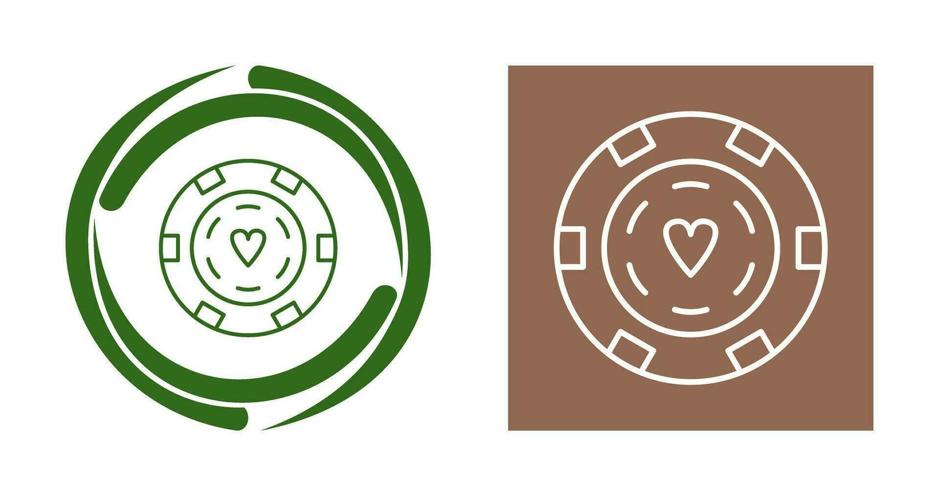 Unique Poker Chips Vector Icon
