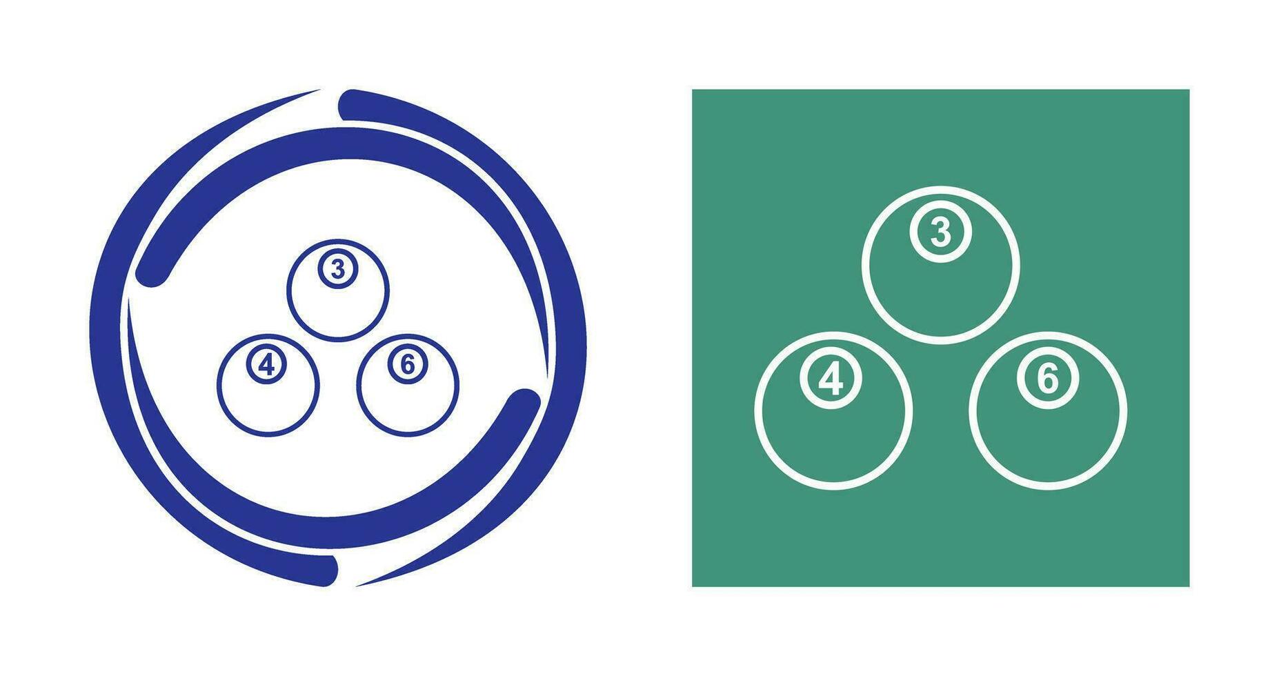 Unique Snooker Balls Vector Icon