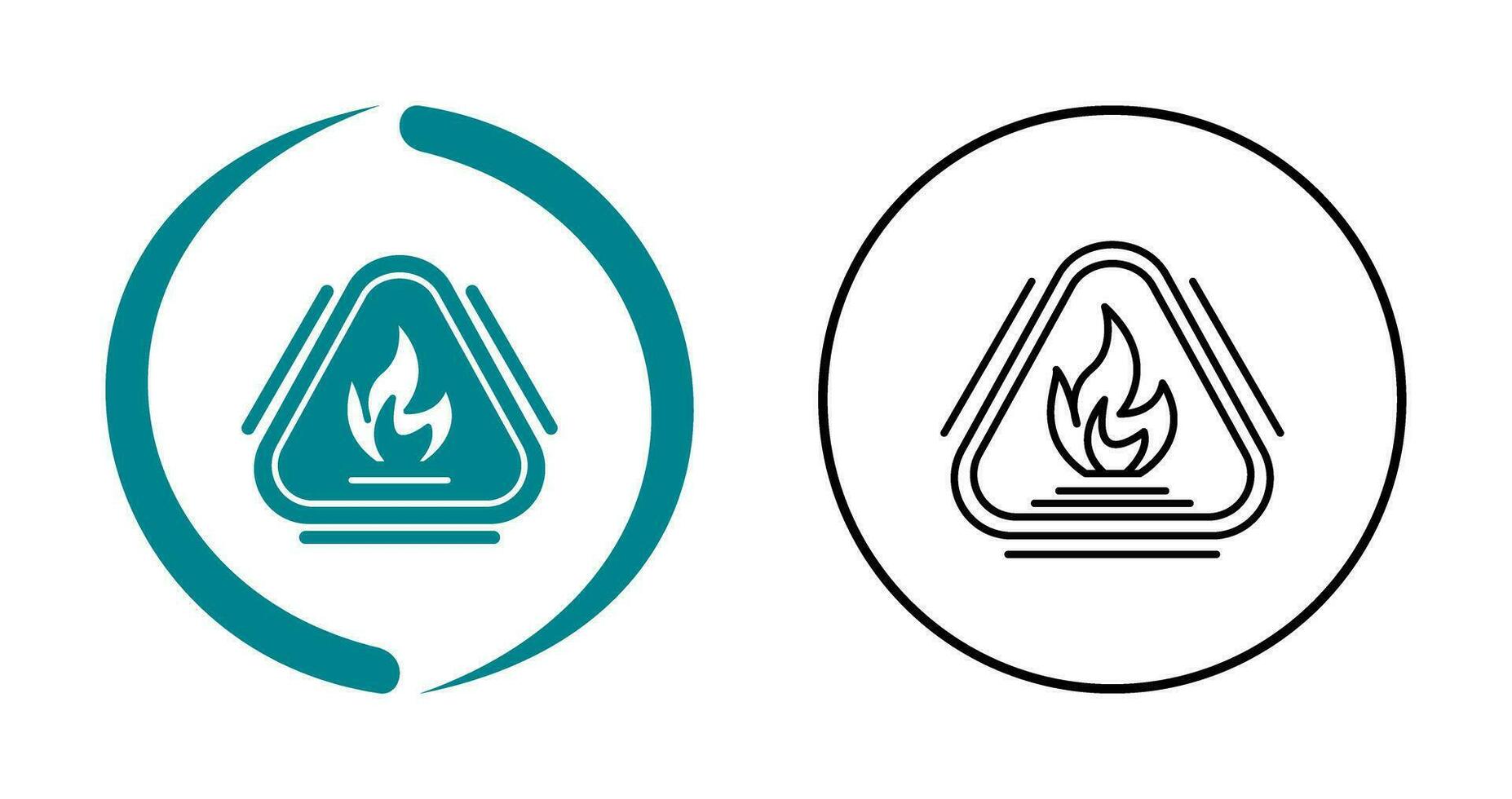 Caution Fire Vector Icon