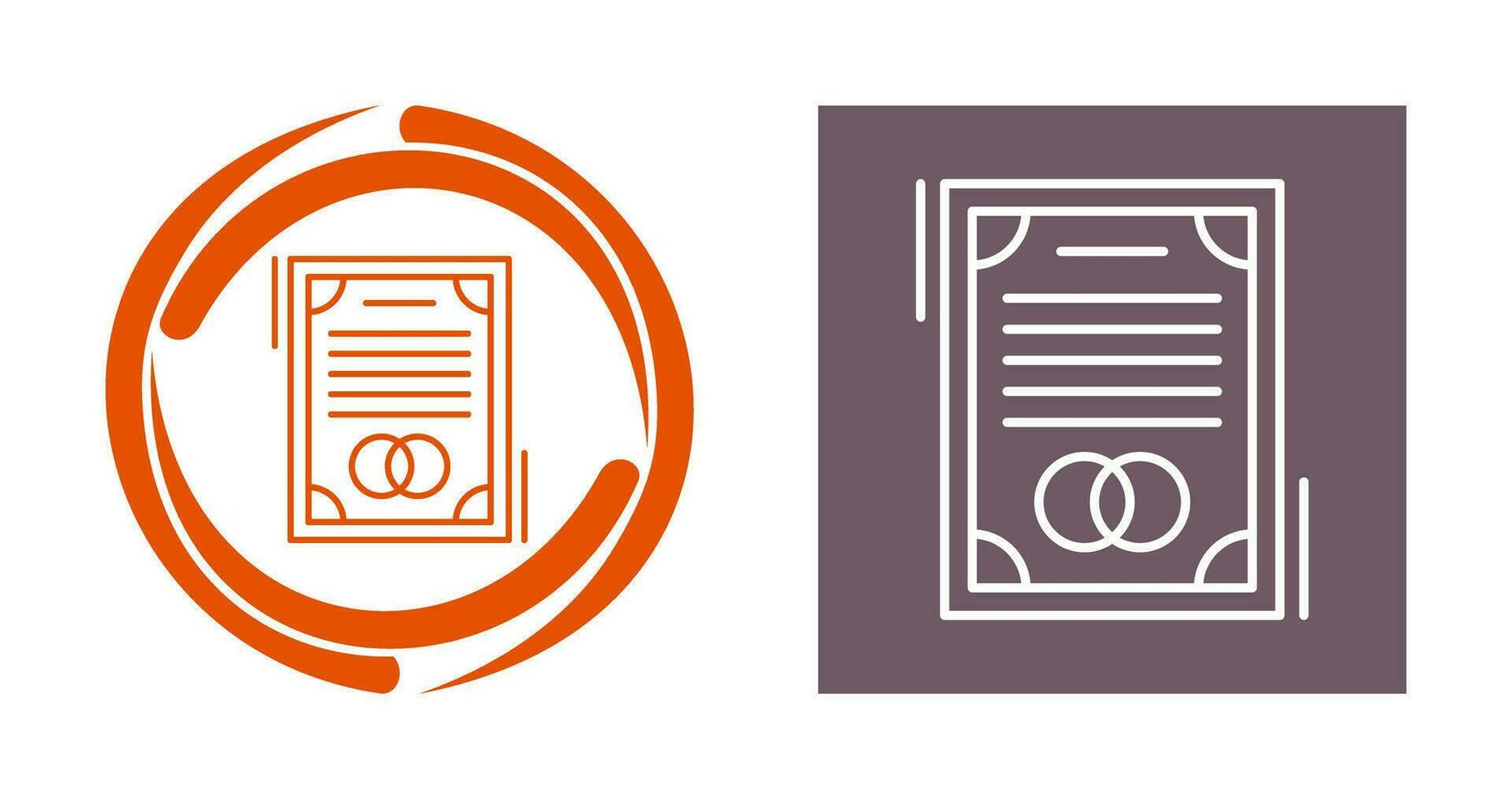 Wedding Contract Vector Icon
