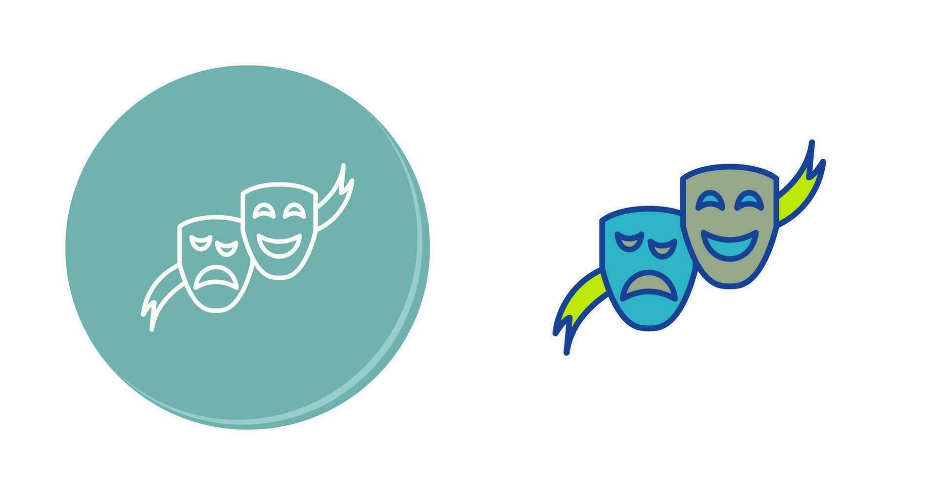Theater Masks Vector Icon