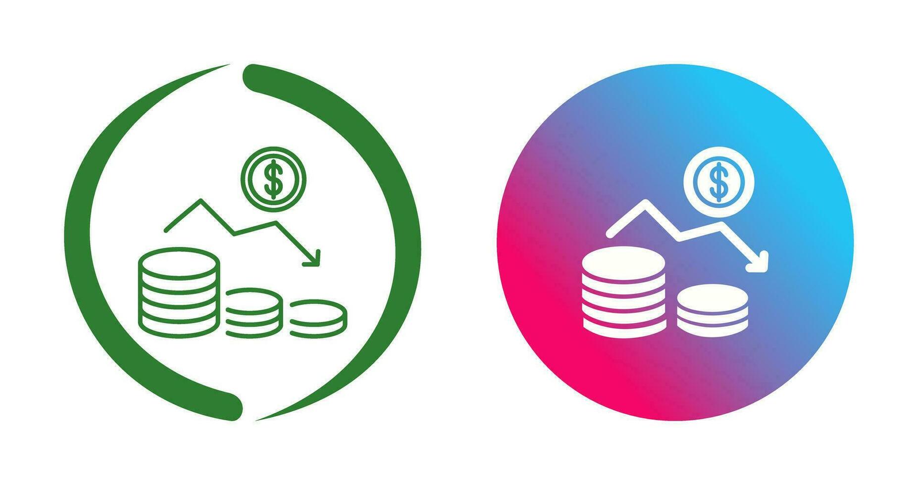 Money Loss Vector Icon