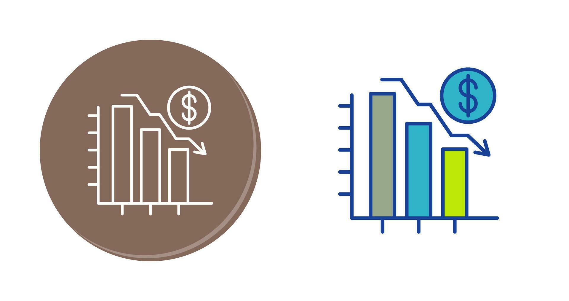 Chart Down Vector Icon 33989381 Vector Art at Vecteezy