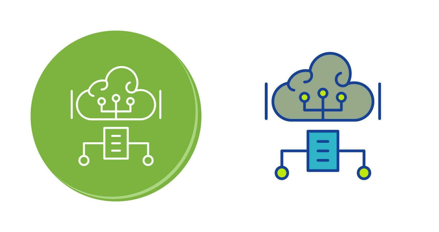 icono de vector de computación en la nube