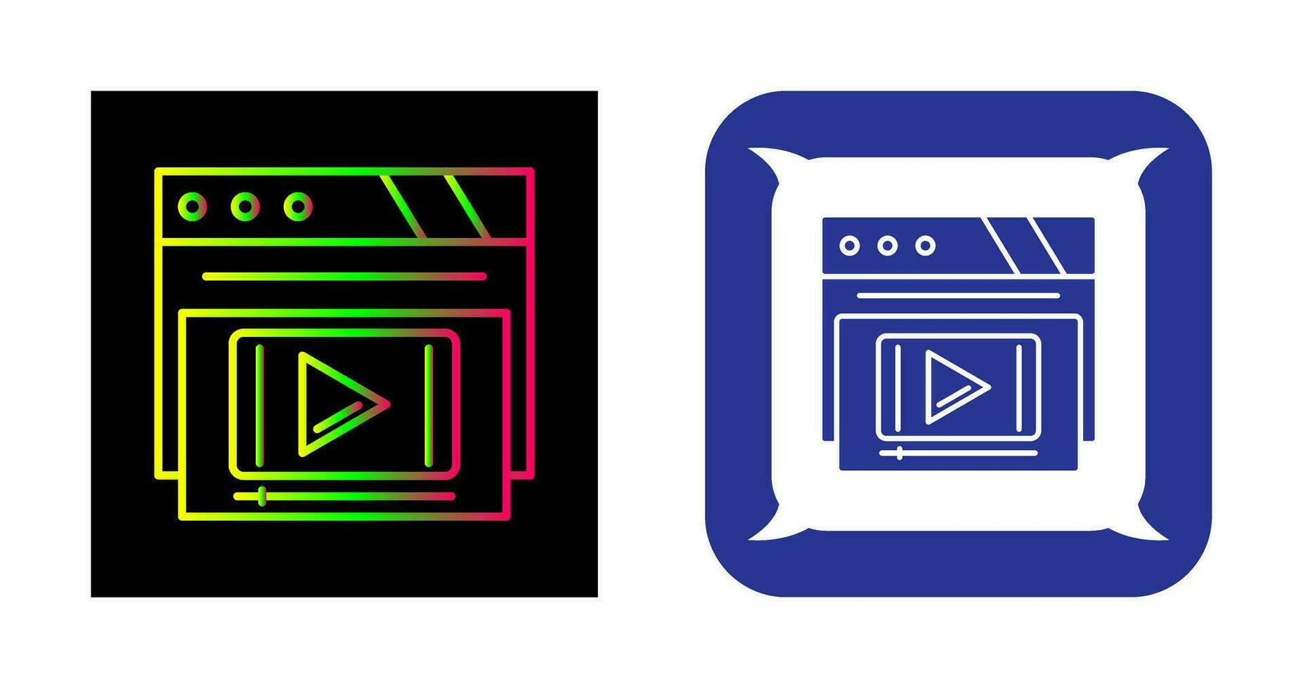 Video Player Vector Icon