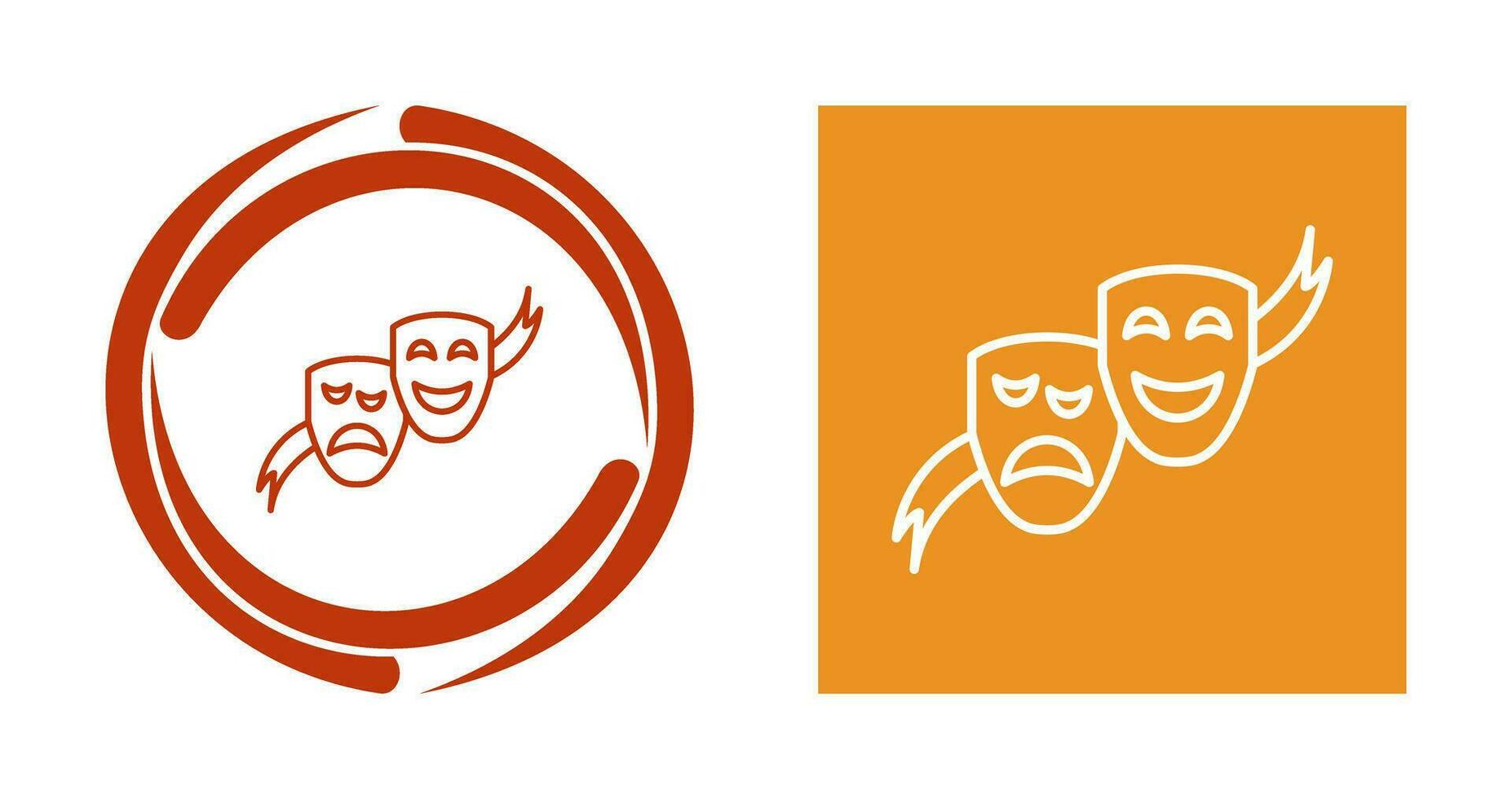Theater Masks Vector Icon