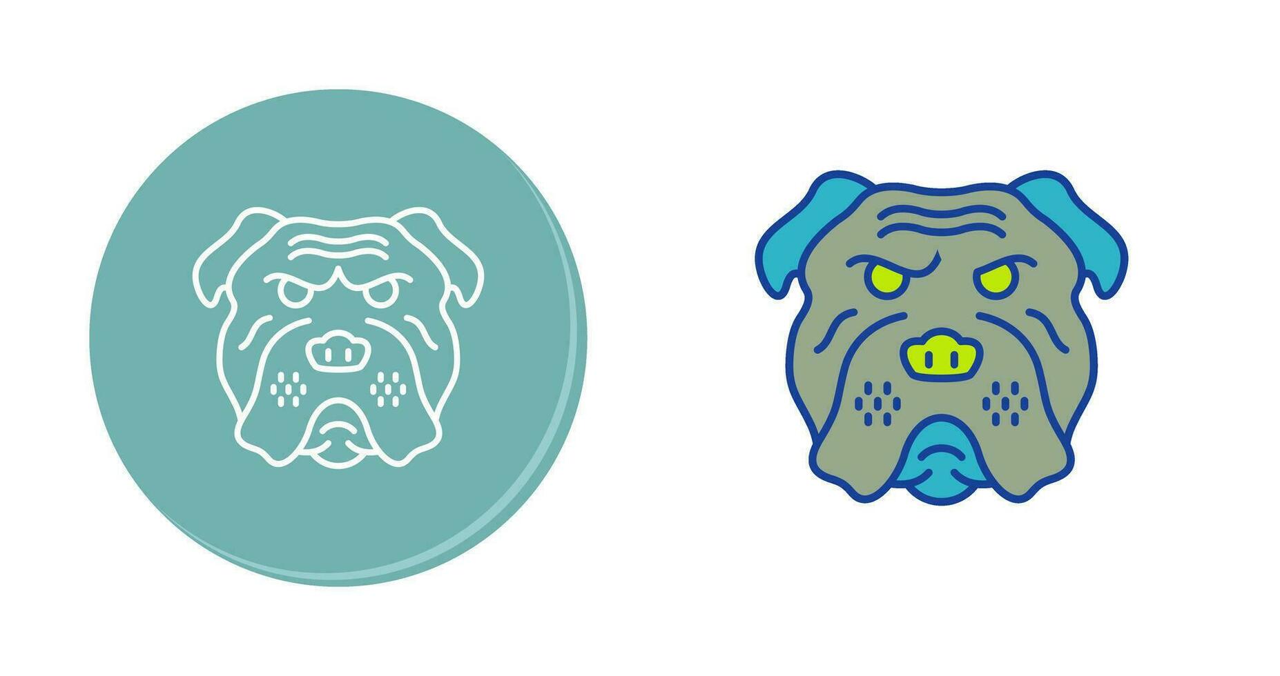 icono de vector de bulldog