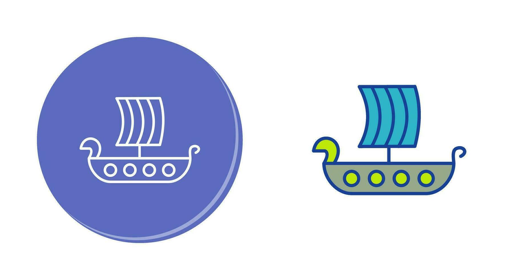 Viking Ship Vector Icon