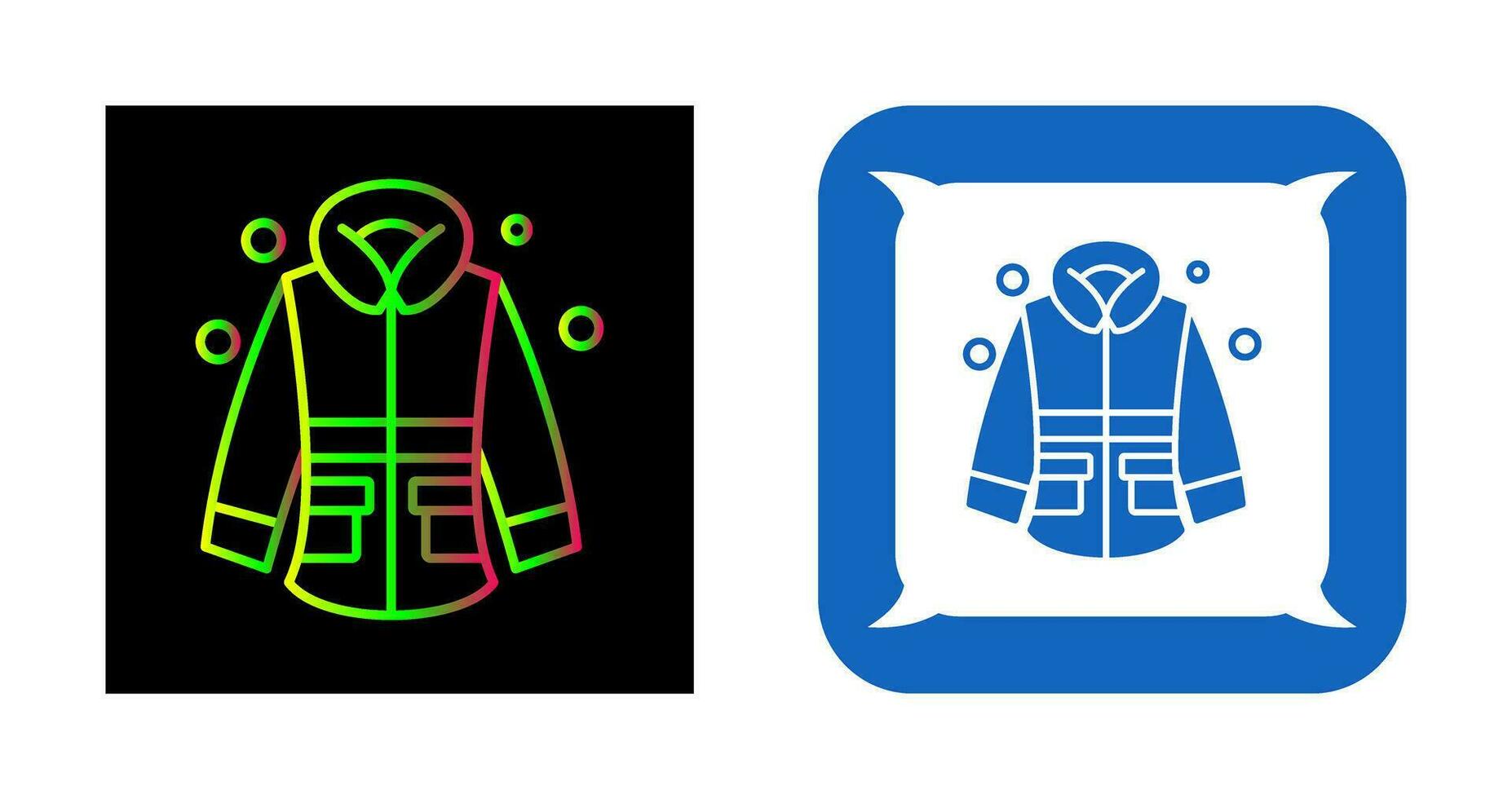 icono de vector de chaqueta de invierno