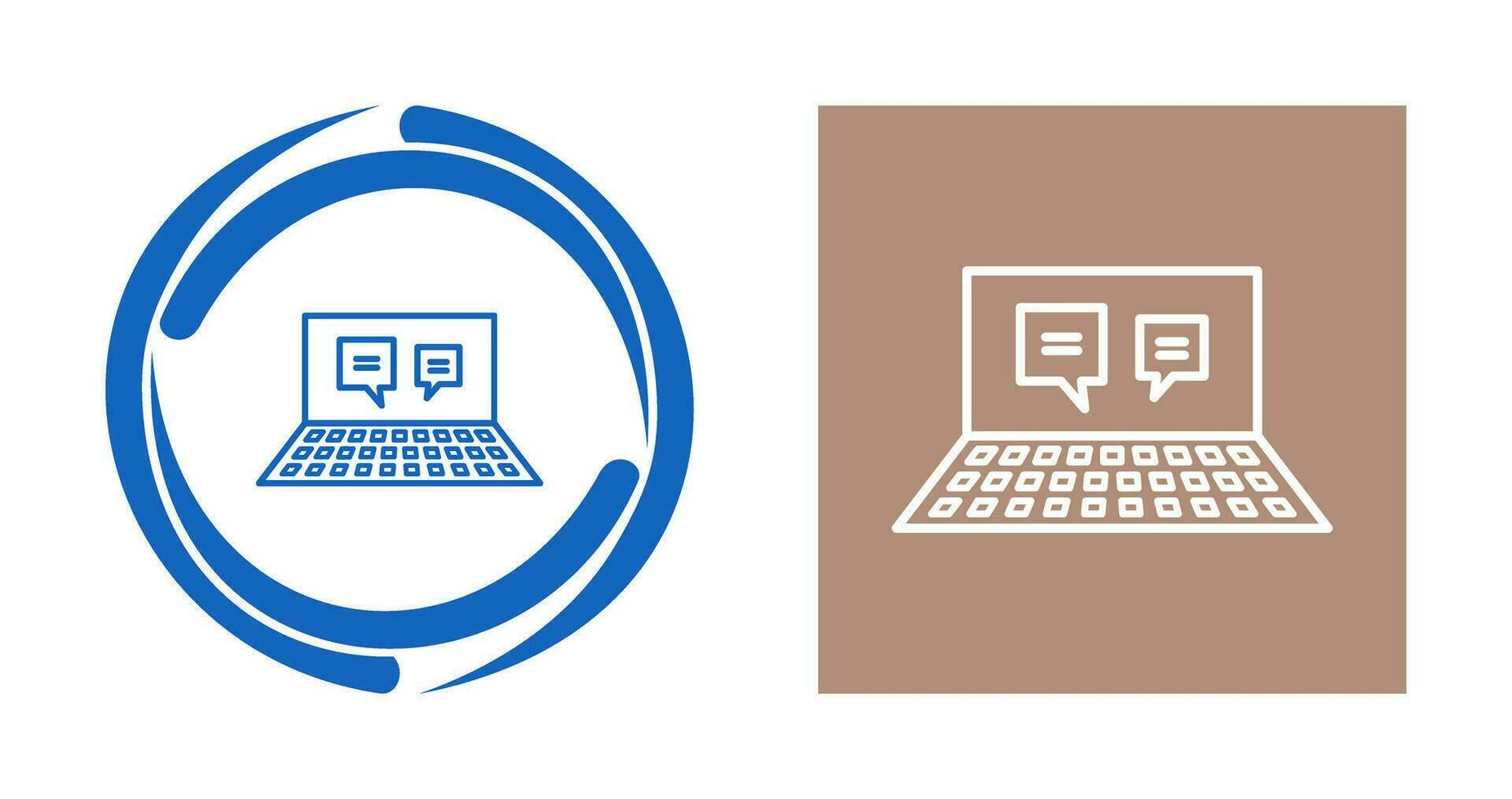 icono de vector de conversación en línea único