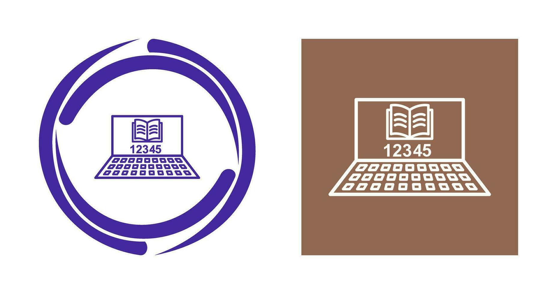 Unique Online Study Vector Icon