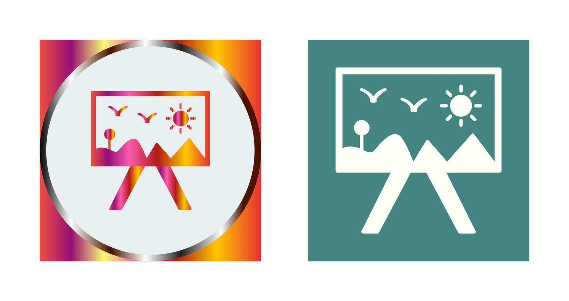 Painting of Canvass Vector Icon
