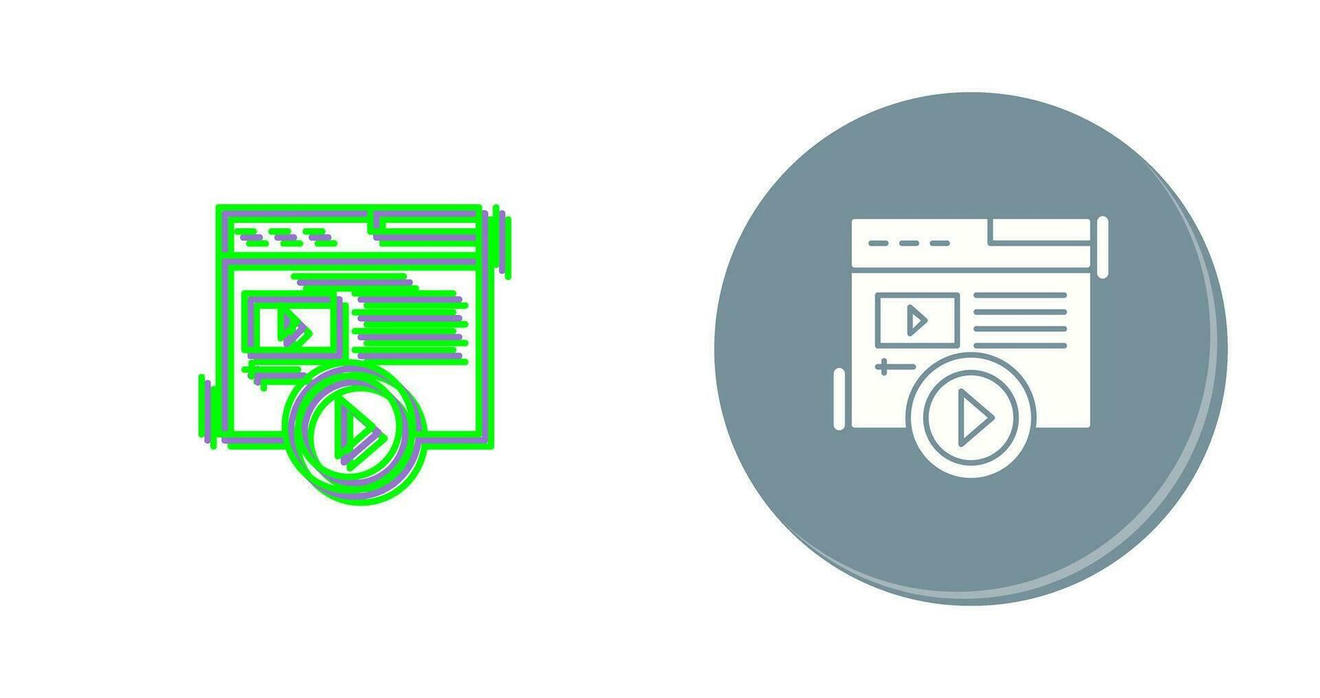 Video Content Vector Icon