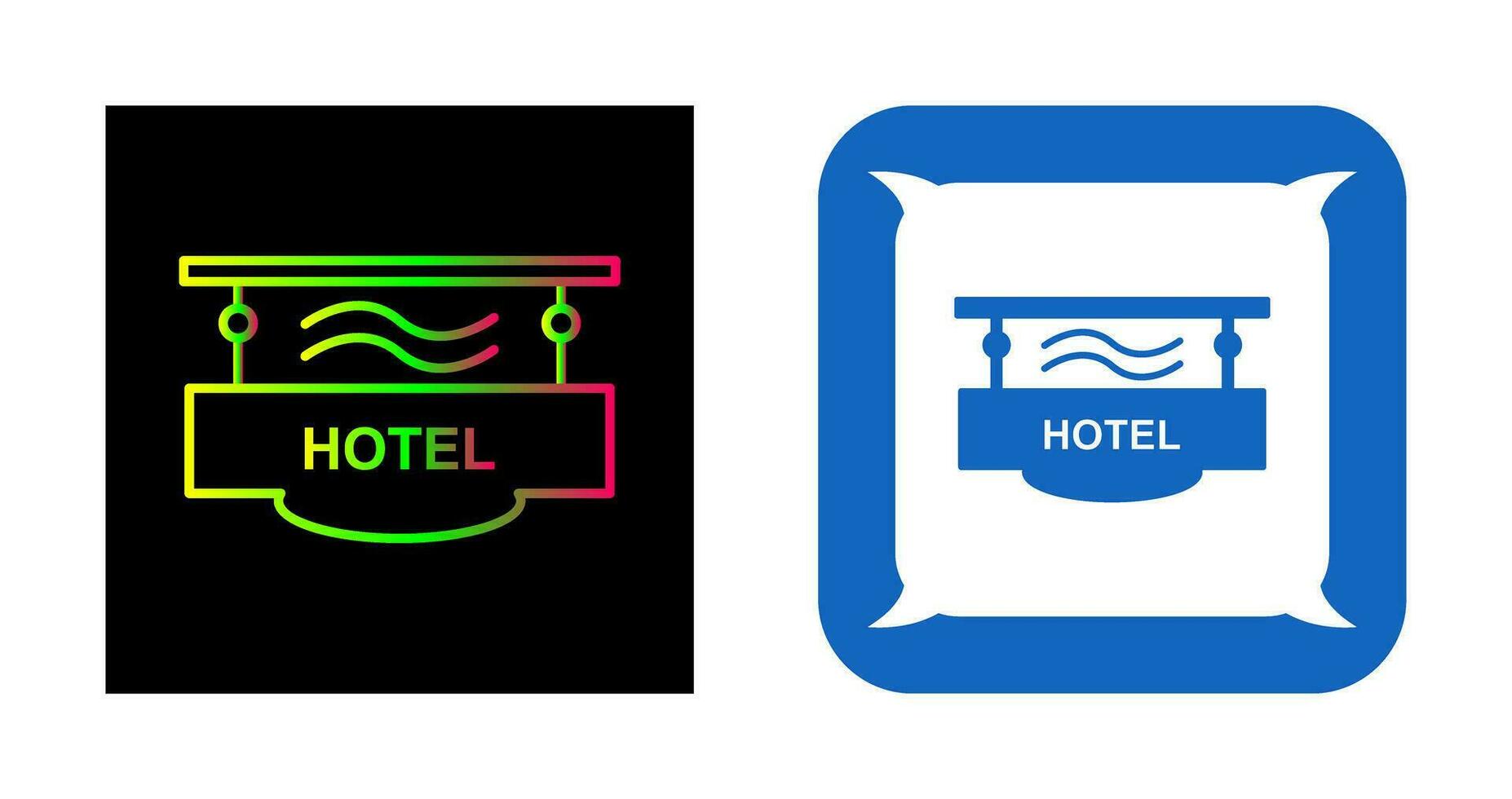 icono de vector de signo de hotel