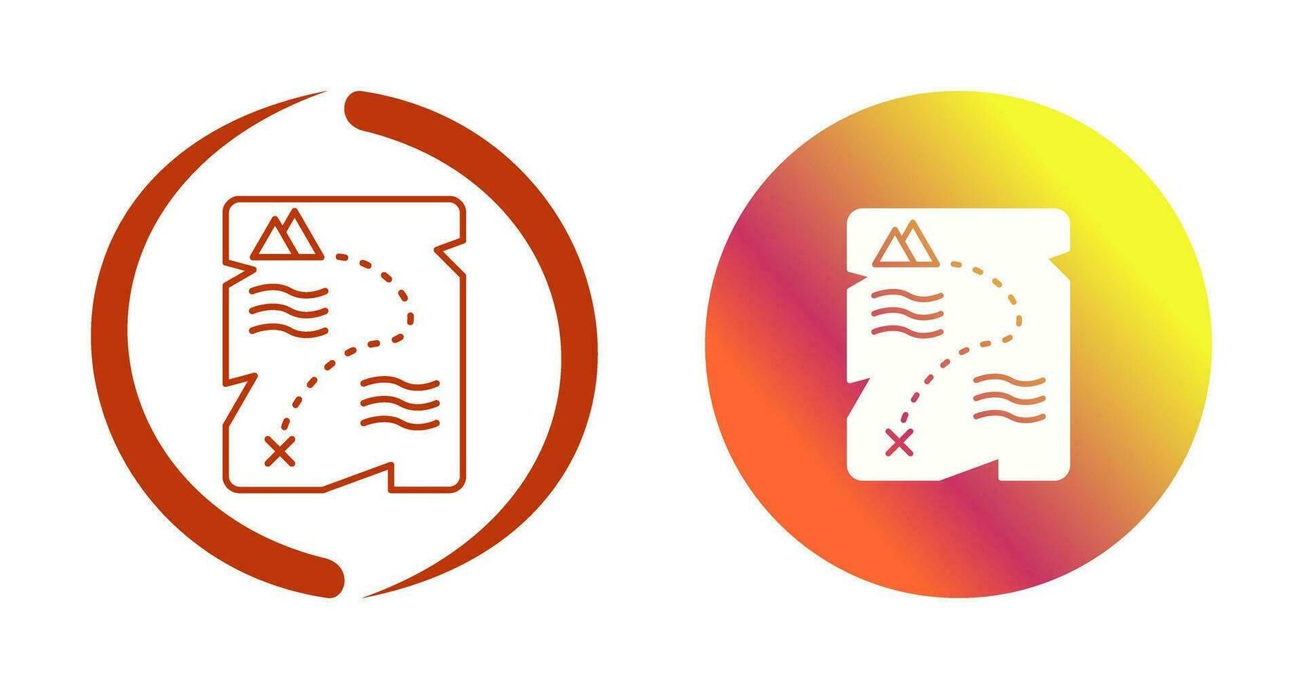 Treasure Map Vector Icon