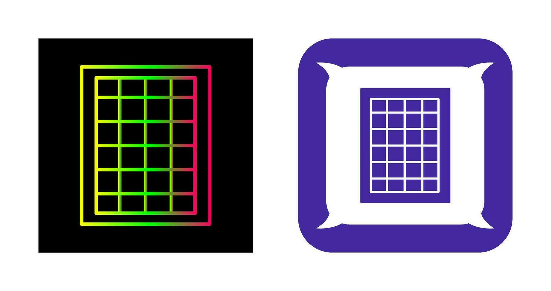 Table of Rates Vector Icon