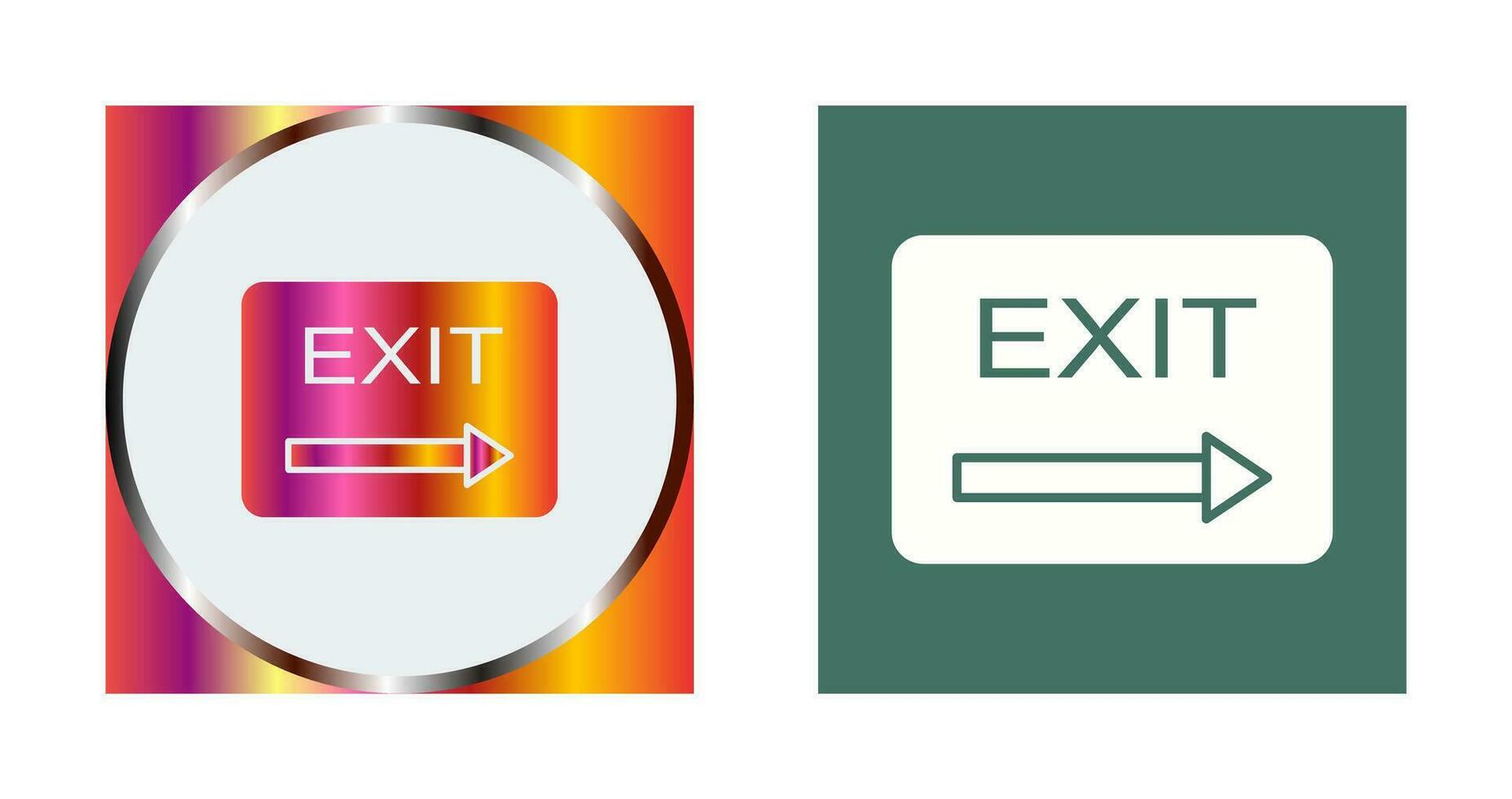 Unique Exit Vector Icon