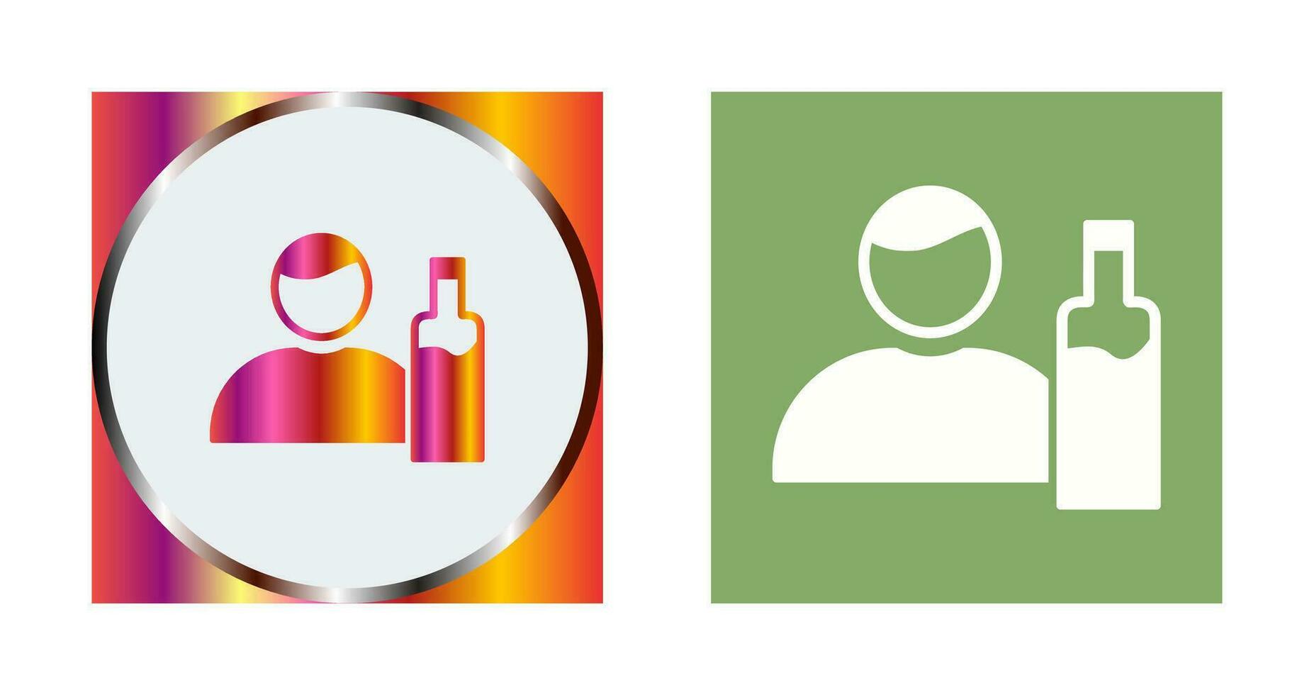 Unique Man And Drink Vector Icon