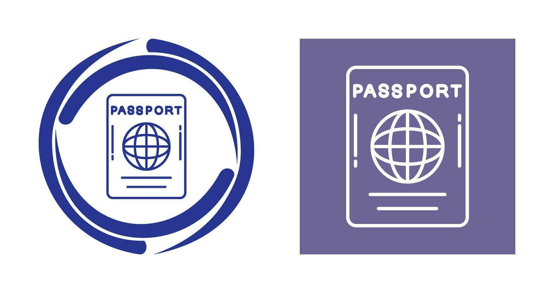 icono de vector de pasaporte