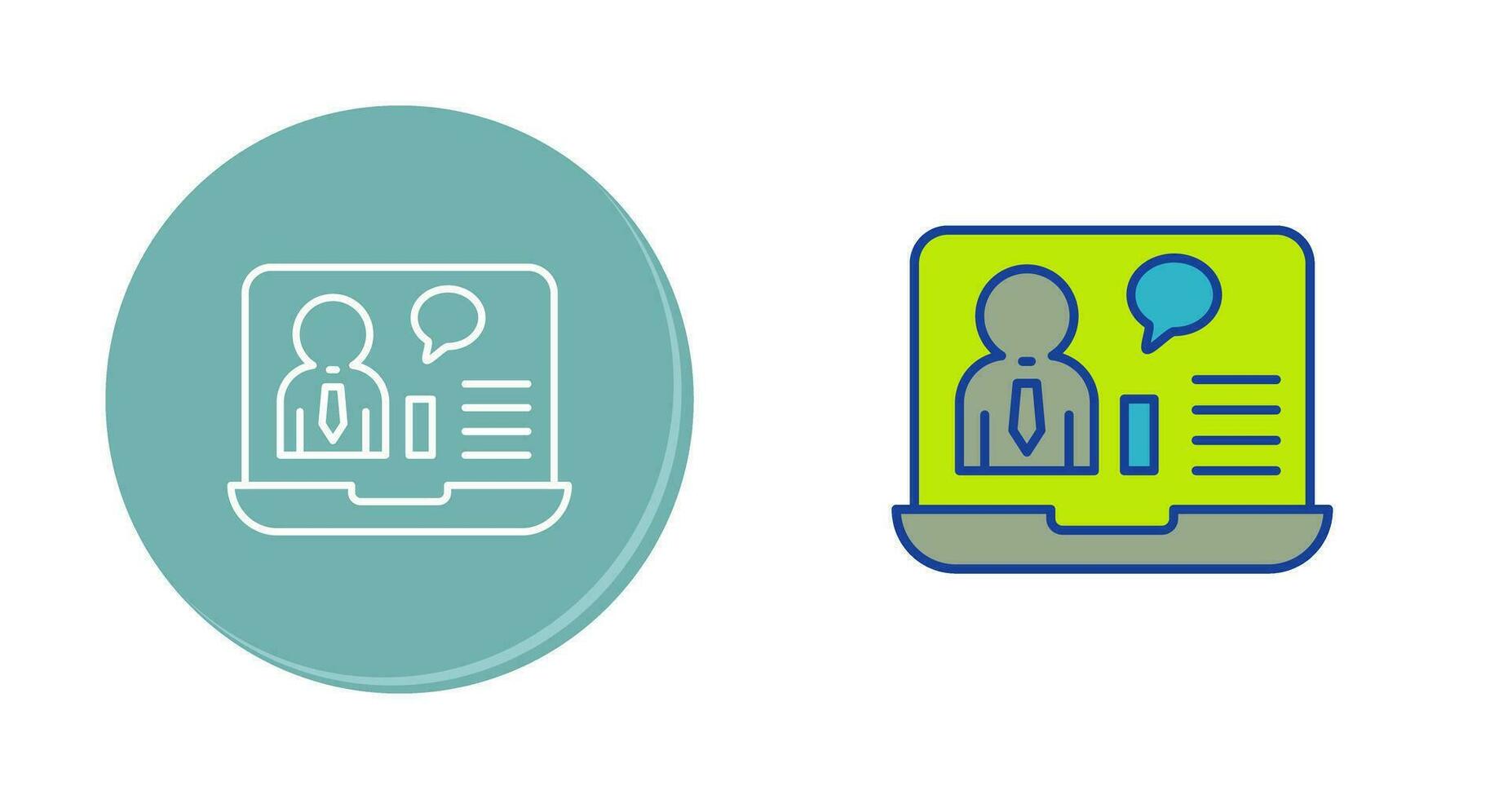 Online Job Interview Vector Icon