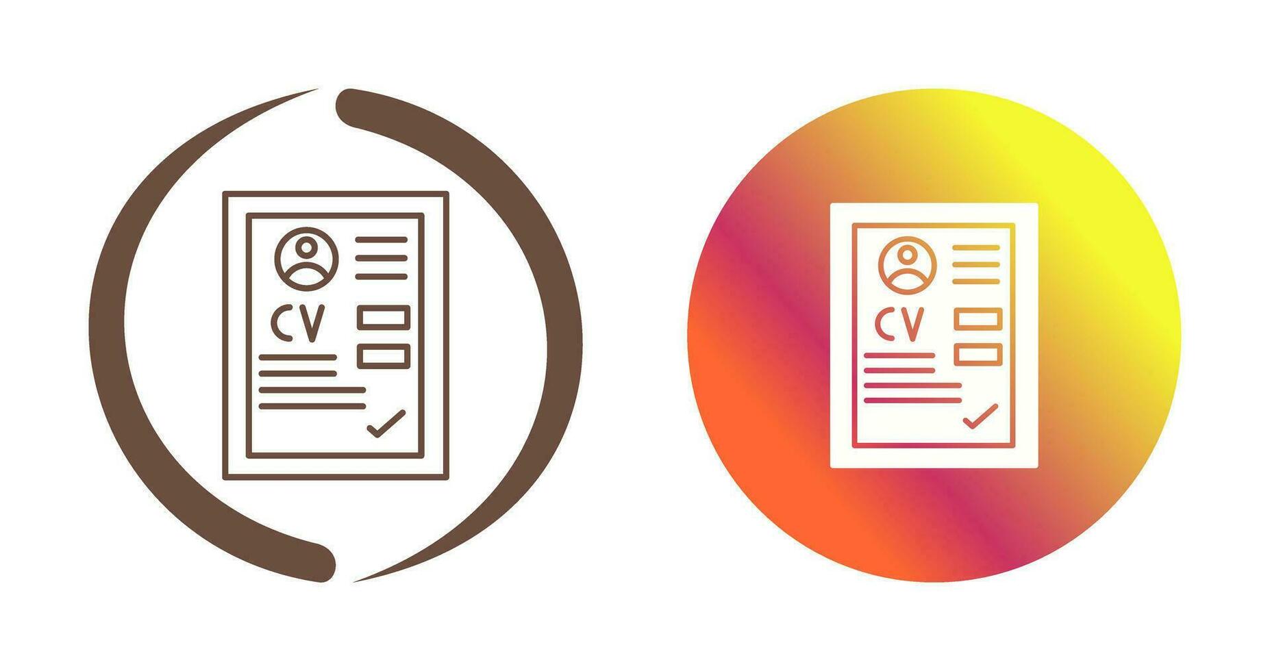 CV Vector Icon