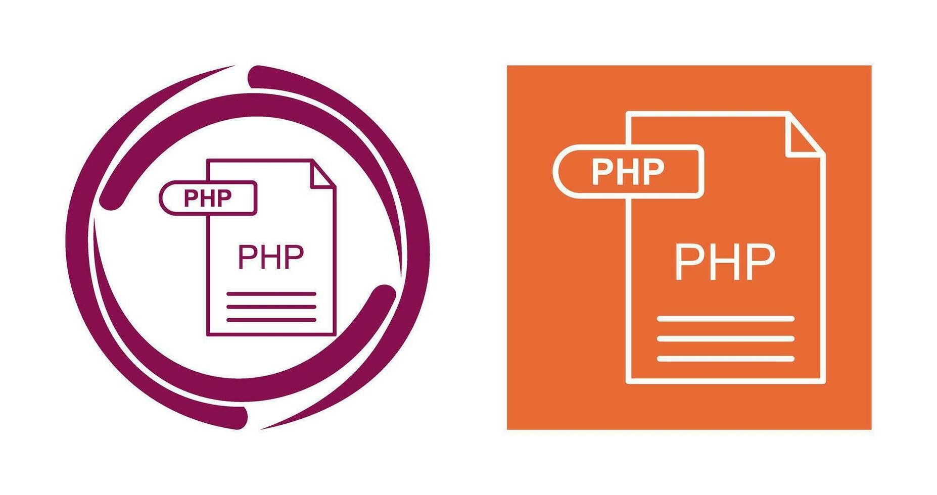 icono de vector de php