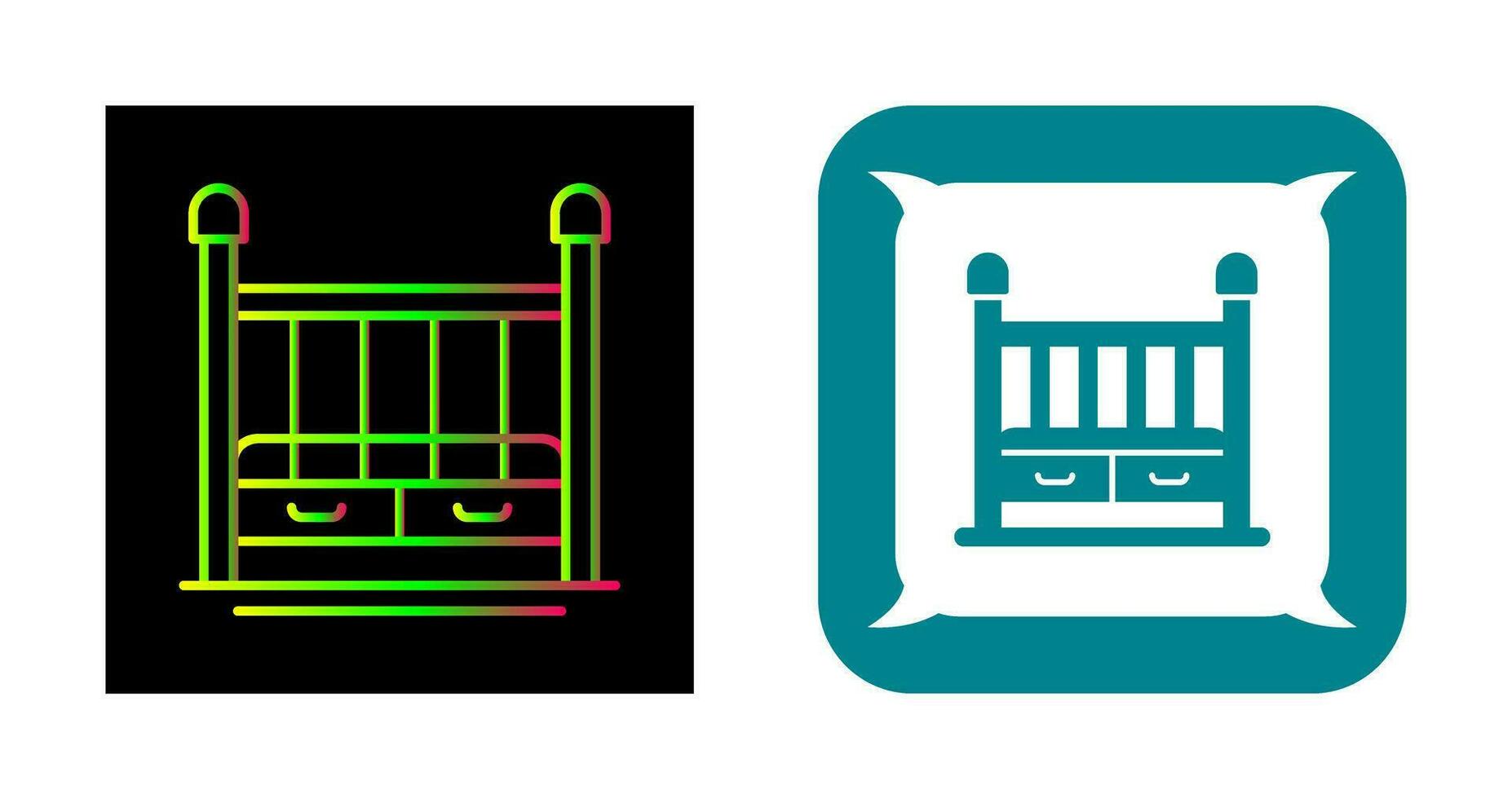 Baby Crib Vector Icon