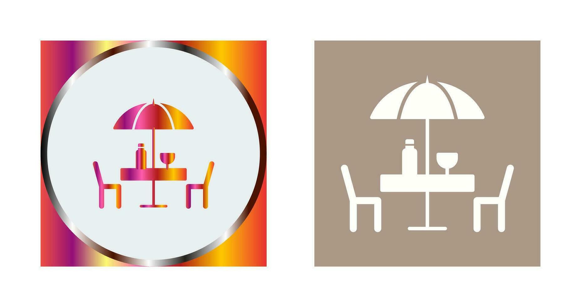 Unique Cafe Table Vector Icon