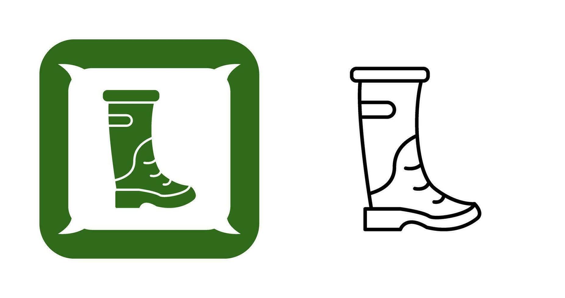 icono de vector de botas de lluvia