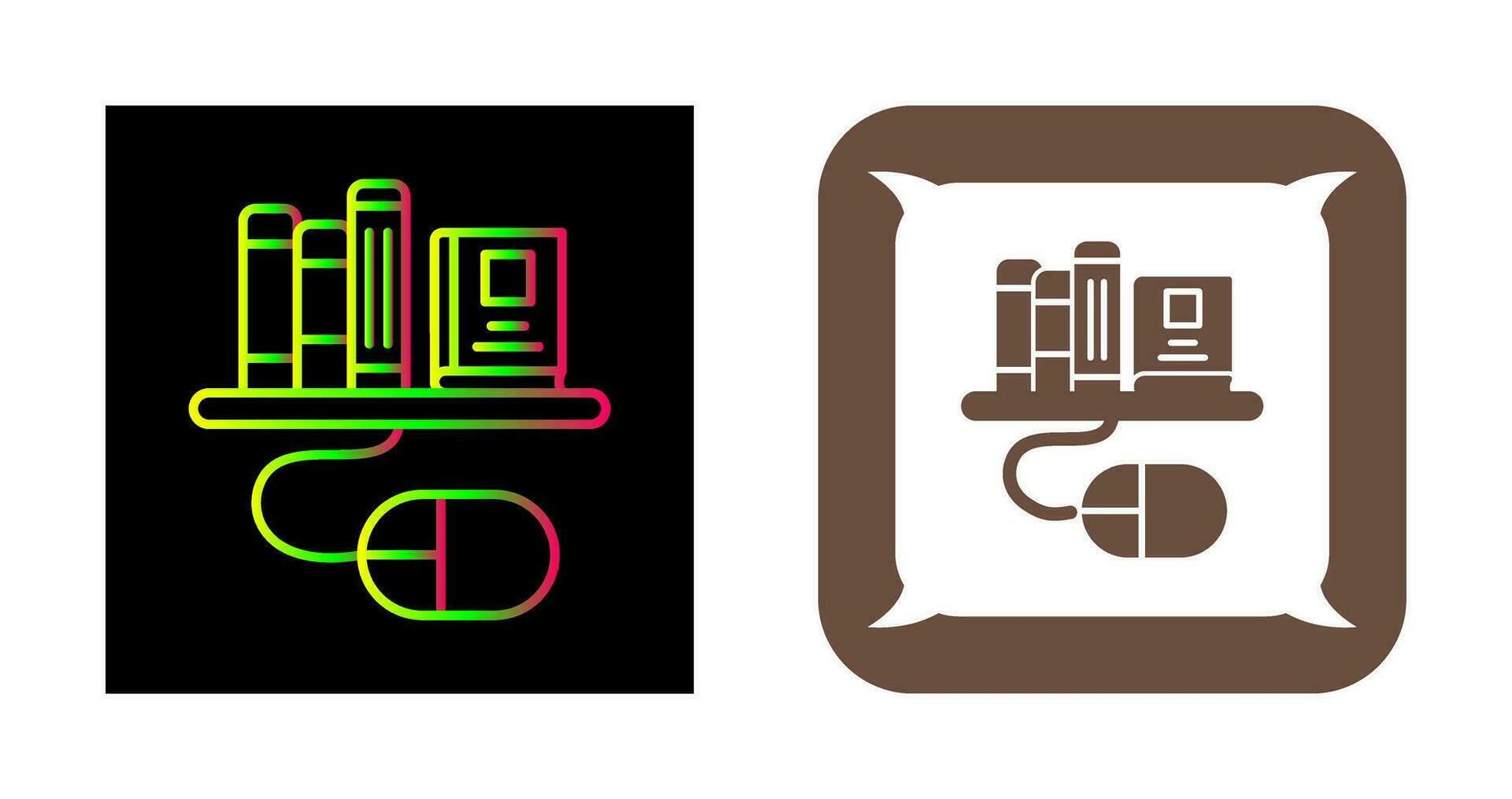 Digital Library Vector Icon