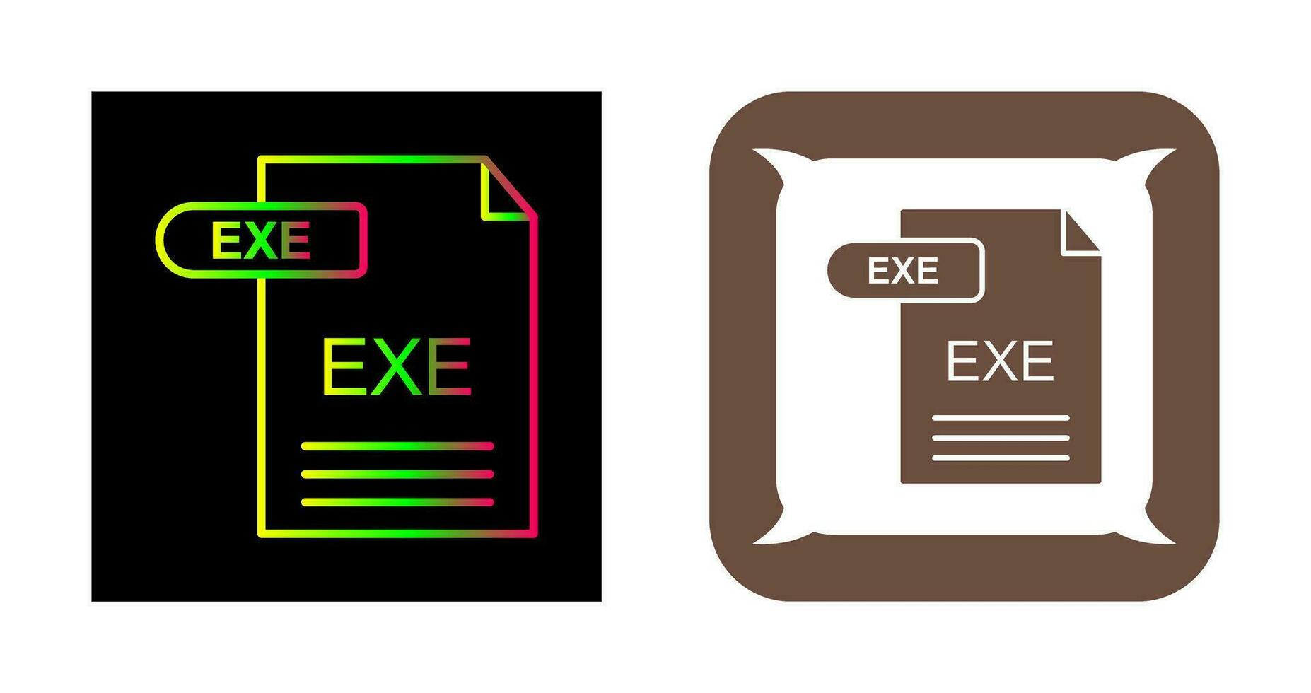 icono de vector exe