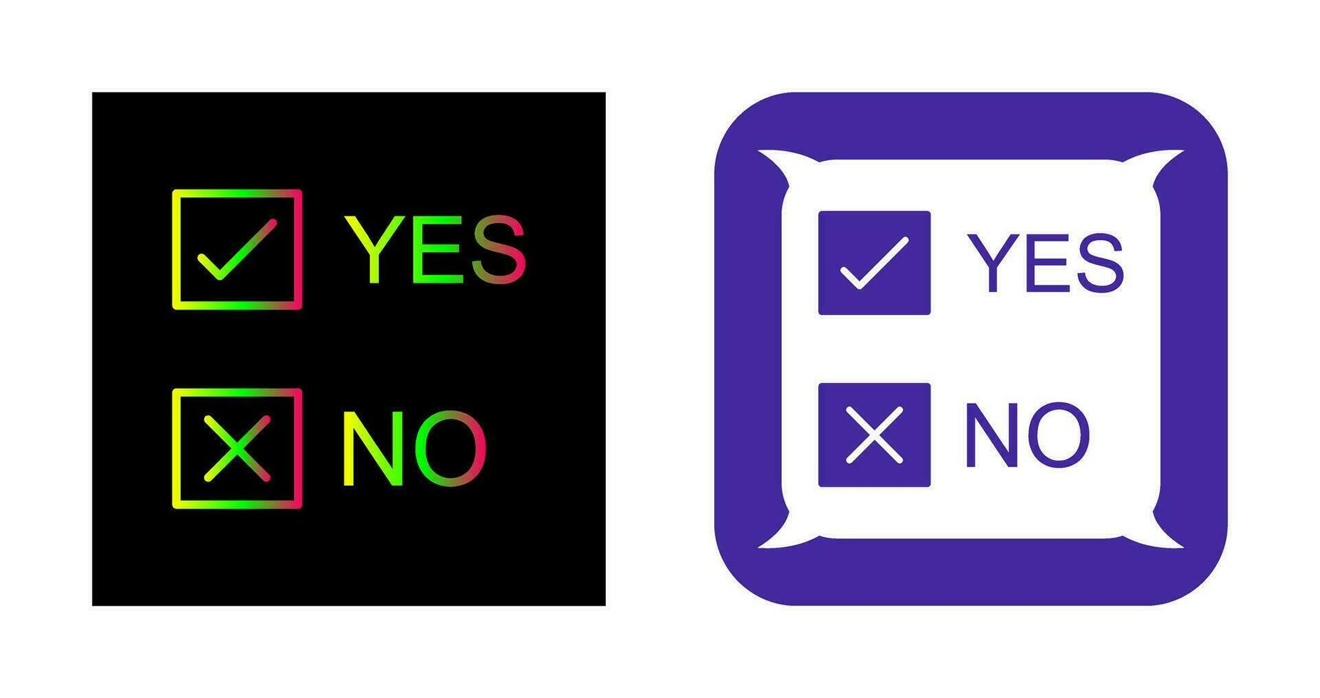 Yes No Option Vector Icon